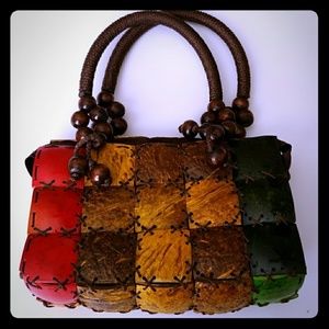 Vintage Coconut Handmade Purse